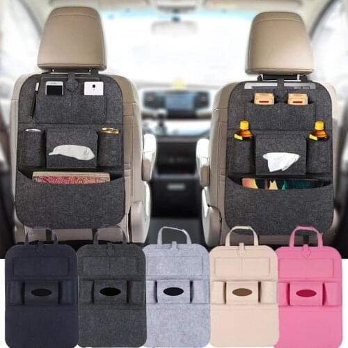 Multi-Pocket Storage Bag Auto Car Seat Back Organizer Holder Accessory Car Foldable Storage Organization Car Carry Nets 1/2 Pcs