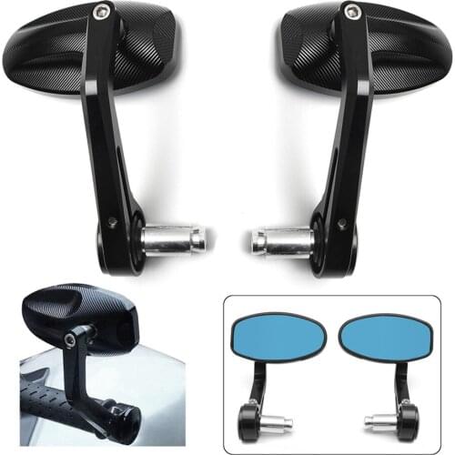 2PCS CNC Universual Motorcycle Bar End Black Rearview Side Mirrors Handlebar Adjustable For Triumph Speed Triple Cycling 2021