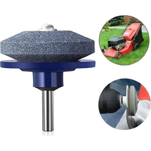 Universal Lawn Mower Blade Lawnmower Sharpener Grinder Wheel Stone Grinding Tool