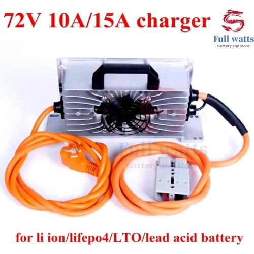 72V 15A 10A lithium battery charger 24S 87.6v lifepo4 20S 84v li ion 30S 84v LTO charger 72V lead acid battery smart charger
