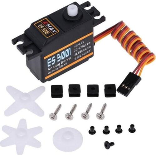 1Piece EMAX ES3001 Standard 43g Servo Motor For Remote Control Cars RC Car Helicopter Boat Airplane (ES08A ES08MA ES08MD)