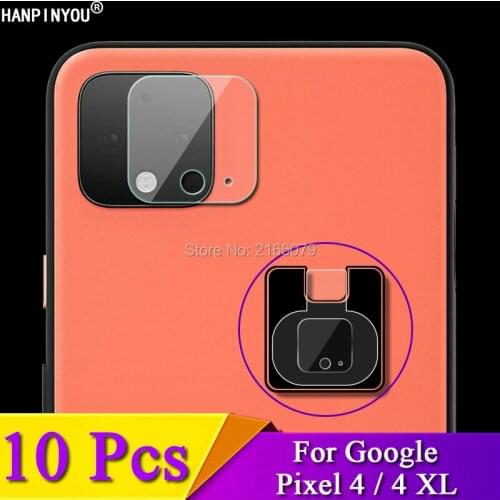 10 Pcs/Lot For Google Pixel4 5.7" / Pixel 4 XL 6.3" Rear Camera Lens Protective Protector Cover Soft Tempered Glass Film Guard