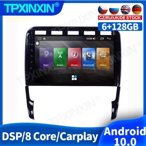 128GB Android 10.0 For Porches Cayenne 2002 - 2010 Car Radio Accessories Multimedia Video Player Navigation GPS Auto 2din No DVD