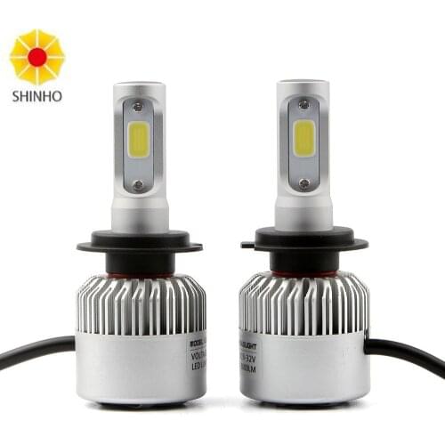 2Pcs H1 H4 LED H7 H11 9005 9006 9007 9012 COB Auto Car Headlight 72W 8000LM High Low Beam All In One Automobiles Lamp 6500K