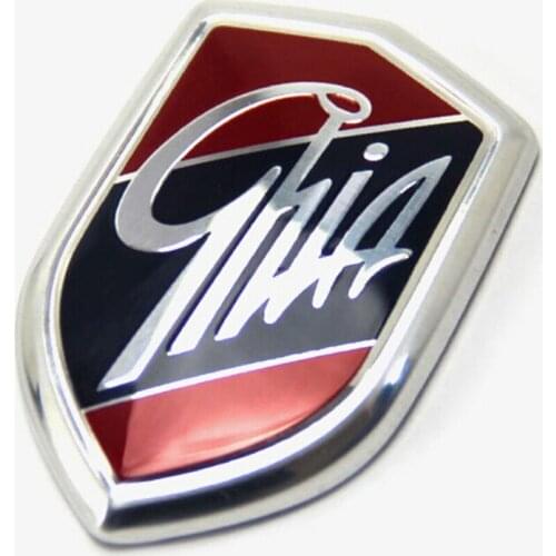 2PCS Car Sticker Emblems GHIA Side Shield Logo Marked Stickers For Ford Focus 2 3 4 Mondeo Fiesta Ecosport Kuga Edge Explorer