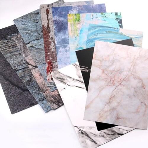 3/8pcs Marble Pattern Japanese Style Nail Art Photo Props Background Paper Nail Work Display Board Showing Shelf Cards Manicure