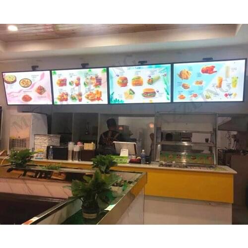 4Units 60x90CM Magnetic Aluminum Frame LED Edgelit Menu Panel Light Box Signs For Restaurant/Shop