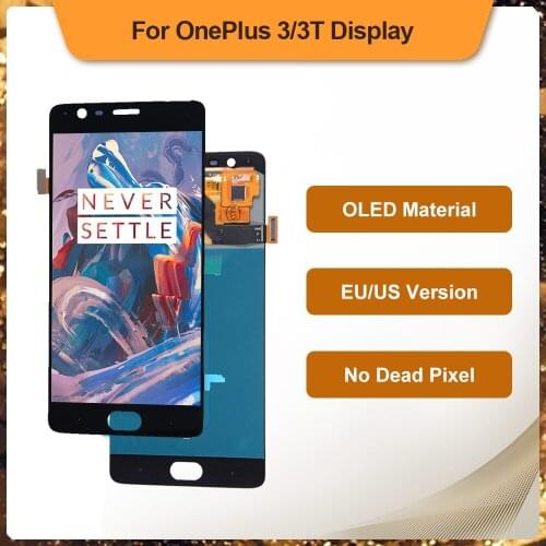 5.5'' OLED For Oneplus 3T LCD Display Touch Screen Digitizer Full Glass For OnePlus 3 3T A3000 A3010 A3003 Display with Frame