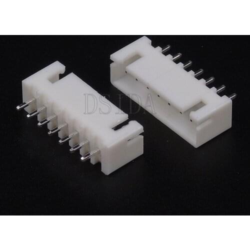 50PCS XH2.54 Plastic Shell 2.54MM 7Pin 7P Male Connector With Needle XH2.54MM 7 Pin Right Angle Pin Header Connector