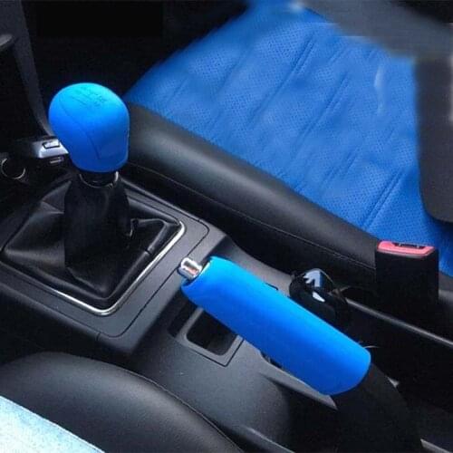Car accessories Hand Brake Covers Skin Car Silicone Gel Gear Knob Cover Head Shift Glove Gear Shift Collars Handbrake Sleeve Car