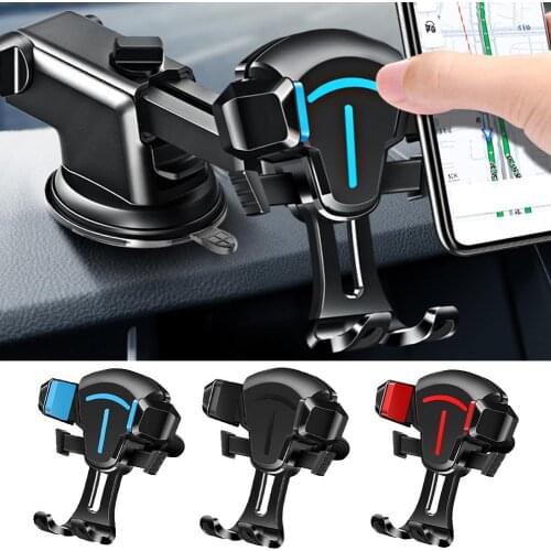 Car Phone Holder Mini Shape Mobile Phone Holder Stand Car 360 Degree Rotatable GPS Mount Support For 4-6.5 Inches Mobile Phones