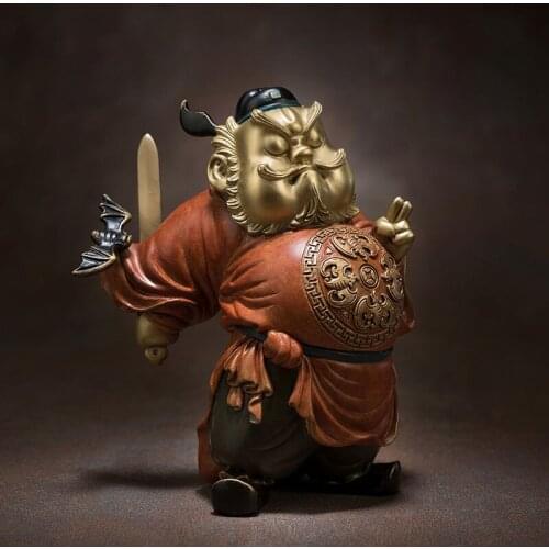 "Blessing from Zhong Kui" Home Furnishing Copper Crafts Living Room Entrance TV Cabinet Shop Decoration