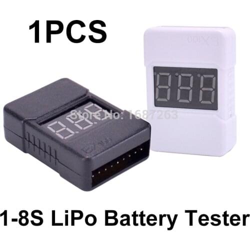 BX100 3.7-30V 1-8S LiPo Li-po/ion/Fe Battery Voltage Tester / Low Voltage Buzzer Alarm / Battery Voltage Checker