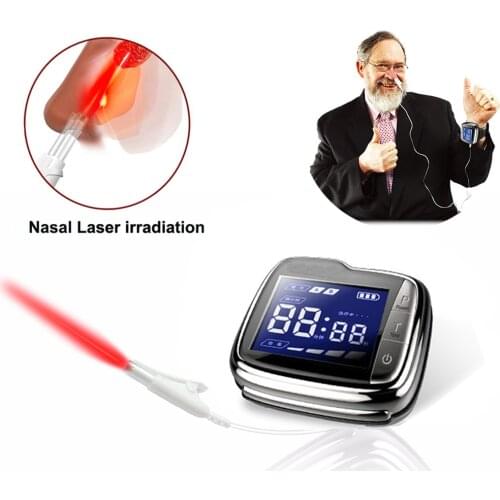 New Laser Watch Diabetic Wrist Watch Laser Acupuncture Therapy Rhinitis High Blood Pressure Varicose Veins Sinusitis
