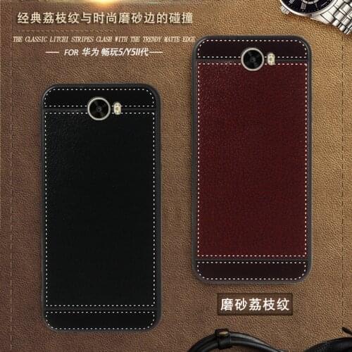 Honor 5A LYO-L21 Russian version 5.0" Case leather Soft Black Silicone Cases for Huawei Y6 II Compact Cover for Huawei Y5 II Y52