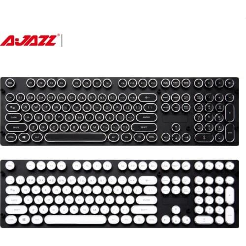 Black Jazz Punk(104)/Typewriter(104) /Crystal(104) Key ABS Retro Round Universal Mechanical Keyboard Keycaps