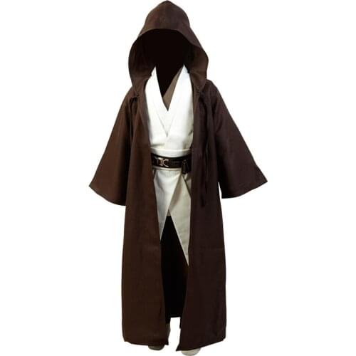 Star Cosplay Wars Cosplay Kid Jedi Obi Wan Kenobi Cosplay Costume Halloween Kids Child Suit Outfit Halloween Carnival Full Set
