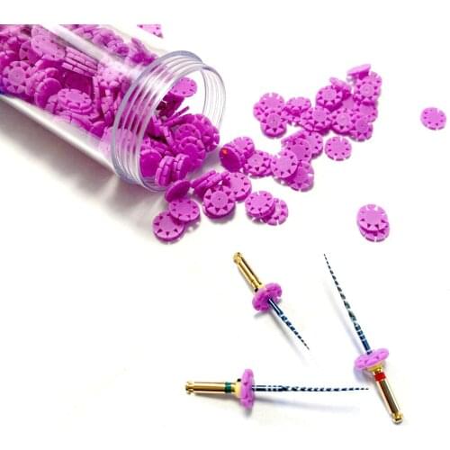 Purple Silicone Memo Discs Memory Disc For Dental Files Counters Endo Safety Usage Lilac 500/Bottle