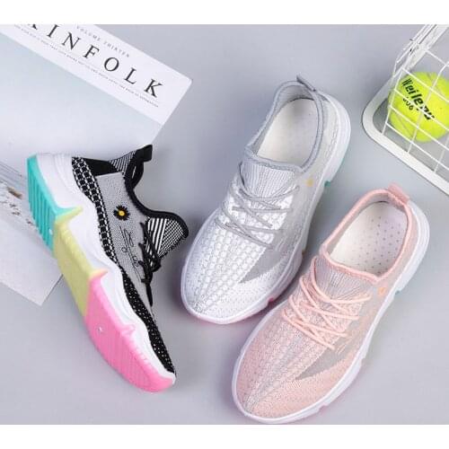 Summer Black Sneakers For Women Casual Shoes On Platform Sunflower Mesh Trainers Women Buffalo Female Luxury Sneakers Rainbow