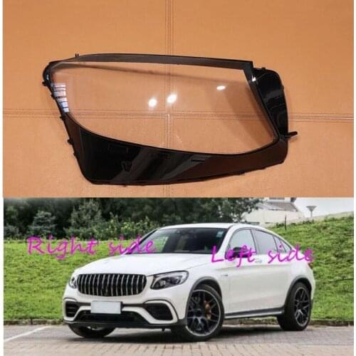 For Mercedes Benz GLC W253 GLC200 GLC260 GLC300 2016 2017 2018 Car Headlight cover Headlamp Lens Auto Shell Cover