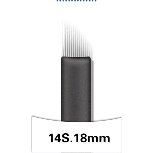 KZBOY Disposable Extremely Thin Sterilized 14S.18mm Nanoneedles Microblading Needles Eyebrow Tattoo Blades of Permanent Makeup