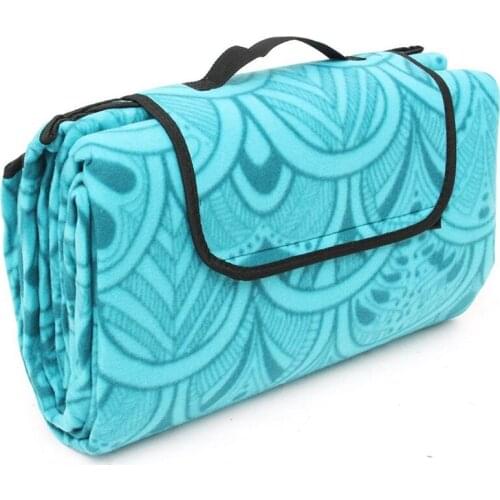 Portable Waterproof Folding Beach Picnic Mat Outdoor Printed Moisture-Proof Camping Sleeping Mat Travel Beach Pad 2X2M