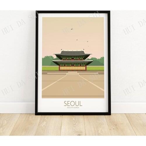 Seoul Print | South Korea Travel Poster | Wall Art | Travel Poster | Artwork | Art Print Gift Idea