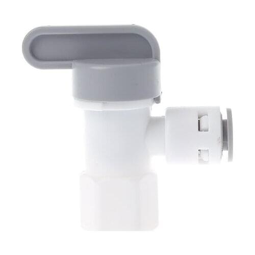Tank Angle Ball Valve 1/4'' Tube For RO Reverse Osmosis Filter System Purifier 50JC