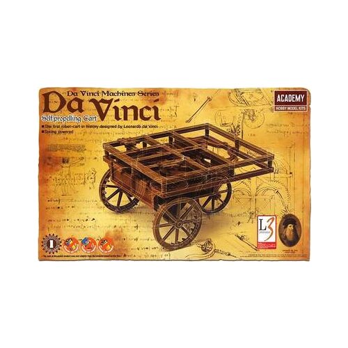 Academy 18129 Da Vinci Machines Series Classic original Self propulsion shopping cart Plastic Model Kit