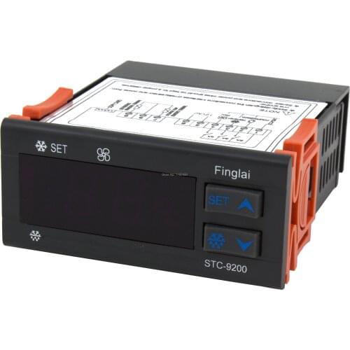 STC-9200 AC / DC 12V temperature controller with refrigeration defrost fan alarm function and two sensors