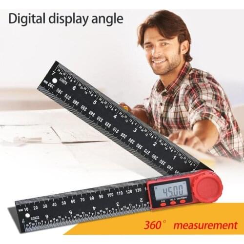 200mm Digital Protractor Ruler Inclinometer Goniometer Level Measuring Tool Electronic Angle Gauge Stainless Steel Angle Ruler