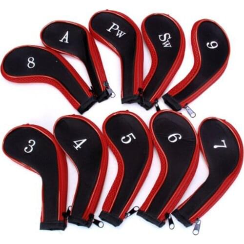 High Quality Durable 10Pcs Golf Club Iron Head cover Golf Head Protection 10pcs8Set High Quality Golf Accessories