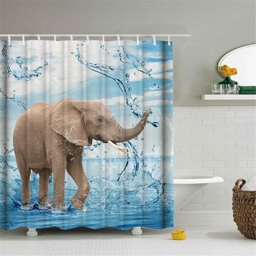 Lovely Animal Printing Shower Curtain Polyester Waterproof Shower Curtains Bathroom Curtain Bathing Curtain Bath Room Curtain