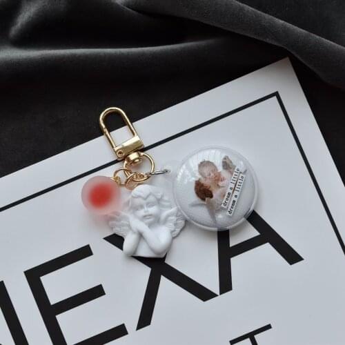 For AirTags Protective Case Cartoon Anti-lost Silicone Transparent Case for AirTags Locator Tracker Protection Cover keychain