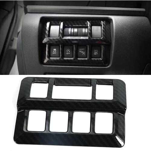 1Pc Carbon Fiber Style Head Light Switch Adjust Button Control Panel Cover Trim Bezel Sticker Fit for Subaru XV Crosstrek 2018
