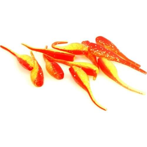 12Pcs Soft Silica gel Fish Lure 5cm 1g Needle Tail Tiddler Bait Fishing Tackle