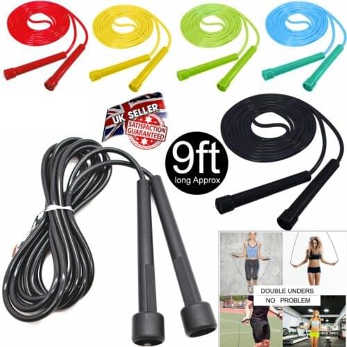 9ft/2.73m Jump Skipping Ropes Cable Steel Adjustable Fast Speed ABS Handle Jump Ropes Crossfit Training Boxing Sports Exercises
