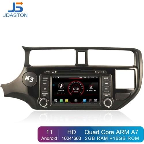 JDASTON Android 10.0 Car Multimedia DVD Player For KIA Rio K3 2012 2013 2014 2015 2 Din Car Radio GPS Navigation Stereo WIFI RDS
