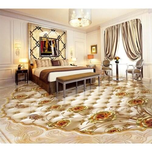Beibehang Custom 3d wallpaper murals floor luxury gold rose noble stone relief tiles 3d flooring painting papel pintado bathroom