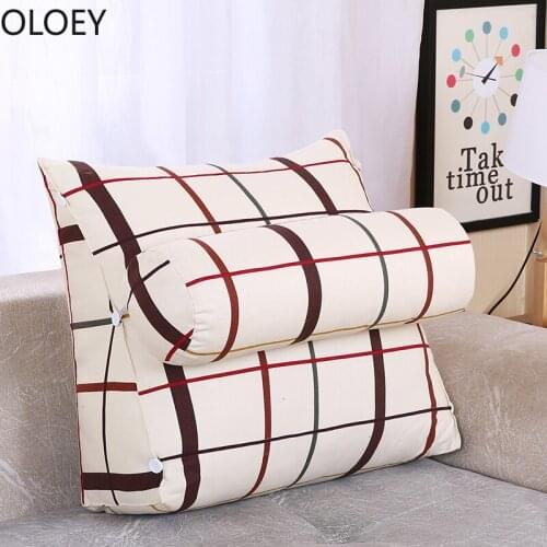 Large Soft Bag Holding Cushion Pillow Cushion Office Triangular Backrest Pillow for Bed Head Cojines Almohadas Personalizadas
