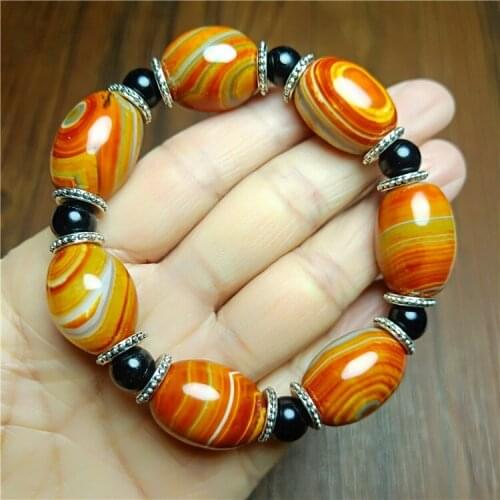 NATURAL DRAGON AGATE BEADS BRACELET FOR MEN BRACELETS JADE GENUINE TEXTURE RED JADE JEWELRY TIBET DZI BRACELET ADD CERTIFICATE