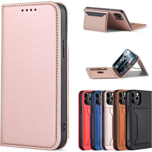Flip Wallet Case for iPhone 11 12 Pro Max X XS XR 6S 7 8 Plus SE 2020 Luxury Magnetic Leather Stand Phone Protective Etui Cover