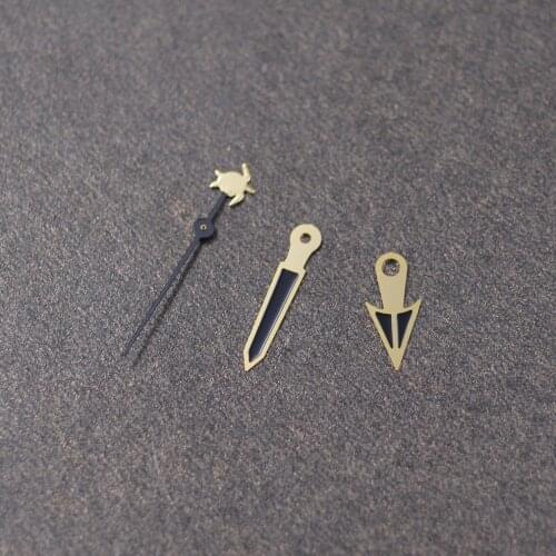 Golden edge black hands Fit NH35 NH36 Movement Watch Hands parts