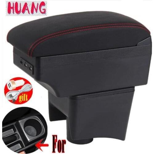 For Volkswagen Polo Mk5 6R Vento 2010-2018 Dual Layer Armrest Arm Rest Center Centre Console Storage Box Tray 2012 2013 2014