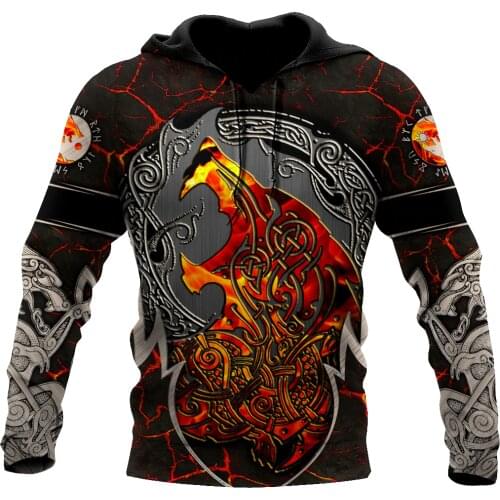 Red Wolf Tattoo 3D Full Printed Unisex Deluxe Hoodie Men Sweatshirt Streetwear Zip Pullover Casual Jacket Tracksuit KJ-0245