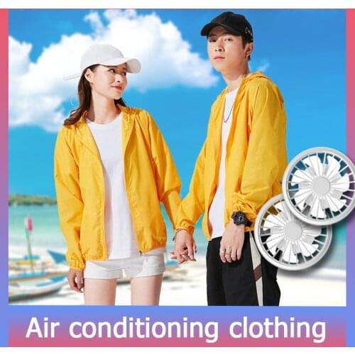 Summer air condition clothes with USB fan cool sun protection clothing men outdoor fishing jacket working suit Hiking Camping