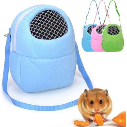Small Pet Backpack Outing Travel Carrying Squirrel Chinchilla Dutch Pig Cotton Nest Hamster Shoulder Bag with Mesh Breathable