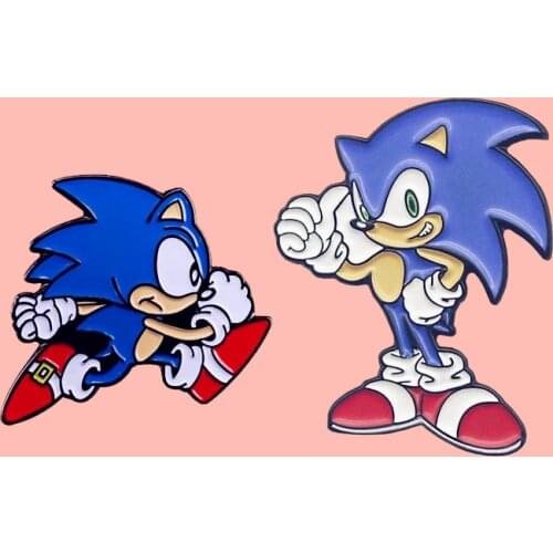 Sonic The hedgedog Sereis Brooch Cute Cartoon mascot Badge Accessory