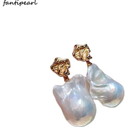 Fashion jewelry boutique jewelry baroque earrings sterling silver exquisite workmanship gentle temperament earrings
