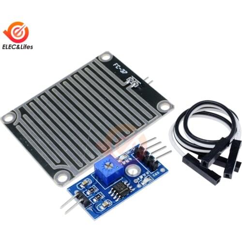 Rain water sensor module + DC 5V 12V Relay Control Module Rain Sensor Water Raindrops Detection Module for Arduino robot kit